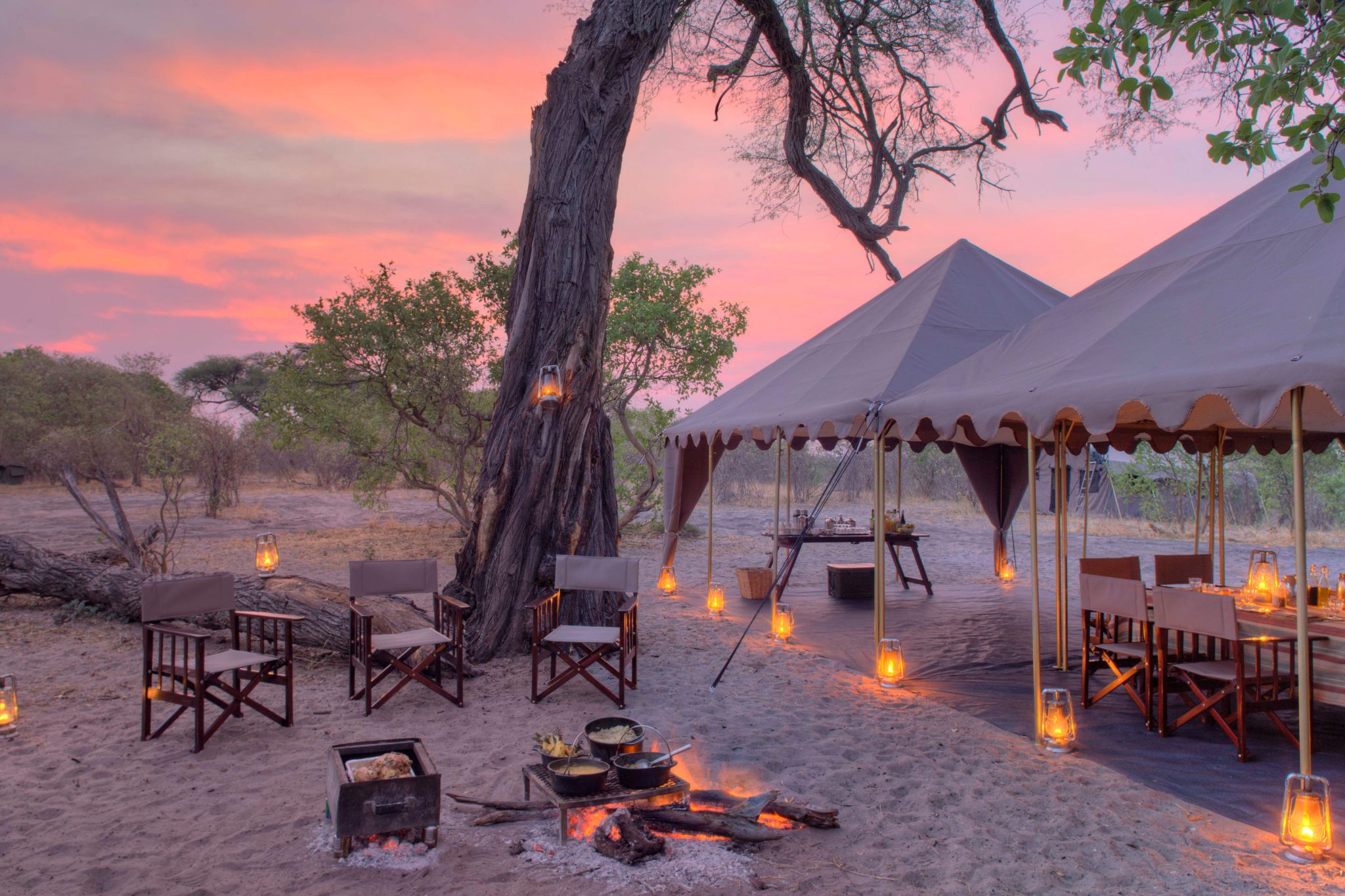 Savute Under Canvas - Guest area sunset