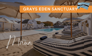 The luxury pool area at Grays Eden, Maun, Botswana. The perfect stop for your pre or post safari.
