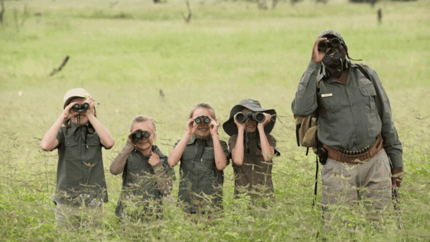 Kids on safari with the best professional guides - safe