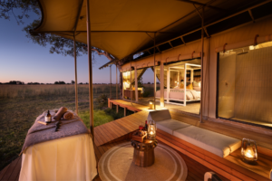 Monachira Camp in the Okavango Delta offering water-based safari experiences and authentic Botswana wildlife encounters